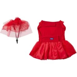 Frisco Red Ruffle Dog & Cat Dress + Headpiece -Pet Cat Shop 707286 PT5. AC SS1800 V1689277340