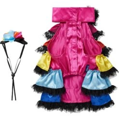 Frisco Ruffle Party Dog & Cat Dress + Headpiece -Pet Cat Shop 707350 PT5. AC SS1800 V1689355422