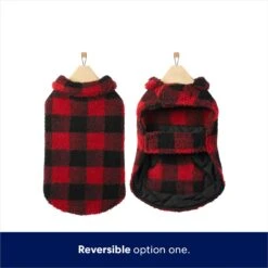 Frisco Reversible Medium Weight Boulder Plaid Dog & Cat Coat -Pet Cat Shop 717846 PT4. AC SS1800 V1692194287