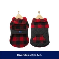 Frisco Reversible Medium Weight Boulder Plaid Dog & Cat Coat -Pet Cat Shop 717846 PT5. AC SS1800 V1692203021