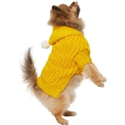 Frisco Sherpa Lined Chunky Cable Knit Dog & Cat Hooded Sweater -Pet Cat Shop 718374 PT2. AC SS1800 V1703184631