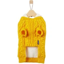 Frisco Sherpa Lined Chunky Cable Knit Dog & Cat Hooded Sweater -Pet Cat Shop 718374 PT4. AC SS1800 V1693234297