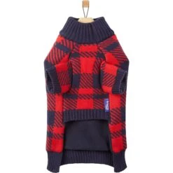 Frisco Fleece Lined Buffalo Plaid Mock Neck Dog & Cat Sweater -Pet Cat Shop 718470 PT4. AC SS1800 V1693234777
