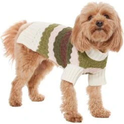 Frisco Bubble Knit Multi Striped Mock Neck Dog & Cat Sweater -Pet Cat Shop 718854 PT2. AC SS1800 V1703184630