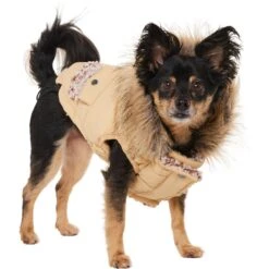 Frisco Heavy Weight Matte Quilted Dog & Cat Parka With Cozy Fleece Lining -Pet Cat Shop 719654 PT2. AC SS1800 V1703184629