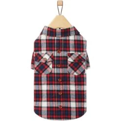 Frisco Red & Blue Plaid Dog & Cat Flannel Shirt -Pet Cat Shop 720838 PT3. AC SS1800 V1693401664