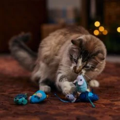 Frisco Holiday Festive Arctic Blues Mice Plush Cat Toy With Catnip -Pet Cat Shop 740070 PT3. AC SS1800 V1694813159