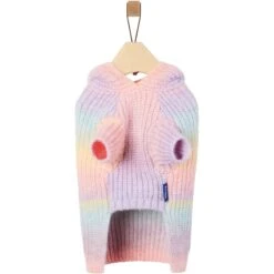 Frisco Soft Multi Stripe Ombre Dog & Cat Hooded Sweater -Pet Cat Shop 742838 PT4. AC SS1800 V1693233980