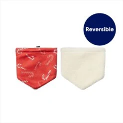 Frisco Reversible Candy Cane Cozy Knit Faux Fur Dog & Cat Pullover Bandana, 1 Count -Pet Cat Shop 745294 PT3. AC SS1800 V1694793502