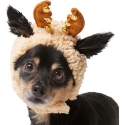 Frisco Sherpa Reindeer Dog & Cat Hat With Bells 9 Frisco Sherpa Reindeer Dog & Cat Hat With Bells -Pet Cat Shop 745646 PT2. AC SS1800 V1694800749