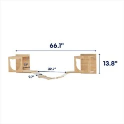 Frisco Cushioned Wall Mounted Cat Wall Shelf & Frisco Cat Silhouette With Bridge Wall Mounted Cat Wall Shelves -Pet Cat Shop 785550 PT7. AC SS1800 V1677600275