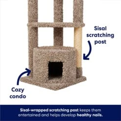 Frisco 64-in Real Carpet Wooden Cat Tree And Condo -Pet Cat Shop 914950 PT2. AC SS1800 V1697733055
