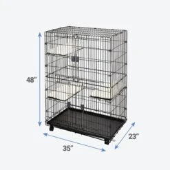 Frisco Collapsible Wire Cat Cage Playpen & Van Ness High Side Corner Cat Litter Pan, Blue -Pet Cat Shop 933382 PT2. AC SS1800 V1692304951