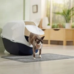 Frisco High Sided Cat Litter Box, Extra Large & Frisco Rectangular Cat Litter Mat -Pet Cat Shop 933398 PT8. AC SS1800 V1692303236