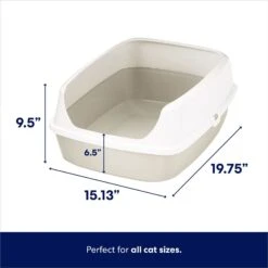 Frisco Open Top Cat Litter Box With Rim, Large & Frisco Plastic Litter Scooper With Caddy -Pet Cat Shop 947526 PT2. AC SS1800 V1693600215