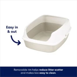 Frisco Open Top Cat Litter Box With Rim, Large & Frisco Plastic Litter Scooper With Caddy -Pet Cat Shop 947526 PT3. AC SS1800 V1693600753