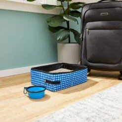 Frisco Travel Safety Dog & Cat Carrier & Pet Fit For Life Collapsible Portable Litter Box With Collapsible Bowl -Pet Cat Shop 947670 PT5. AC SS1800 V1693602744