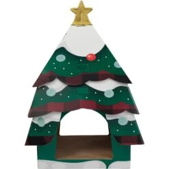 Frisco Holiday Christmas Tree Cardboard Cat House & Frisco Holiday Santa's Workshop Cardboard Cat House -Pet Cat Shop 986190 PT3. AC SS1800 V1698258115