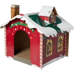 Frisco Holiday Christmas Tree Cardboard Cat House & Frisco Holiday Santa's Workshop Cardboard Cat House -Pet Cat Shop 986190 PT5. AC SS1800 V1698258055